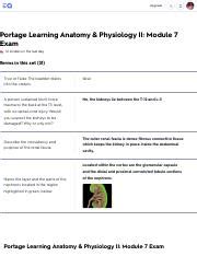 A P 2 Module 7 Exam Review Pdf Upgrade Portage Learning Anatomy