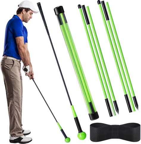 Vertintong 4 Pcs Golf Swing Training Aid Set Includes 2 Pcs Golf Alignment Stick 1