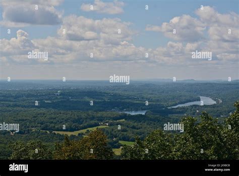 The View From The Summit Of Mount Holyoke In Hadley Massachusetts Along