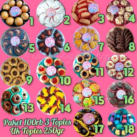 Jual Paket 100rb Isi 3 Toples Hampers Parcel Lebaran Kue Kering Kuker