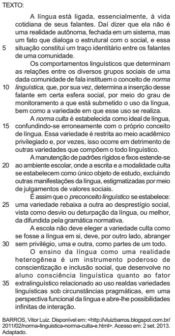 Quanto à Analise Dos Aspectos Morfossintáticos Do Texto E S