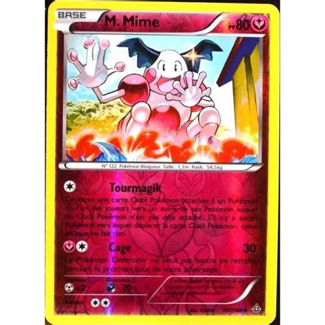 Carte Pokémon 101 160 M Mime 80 Pv Reverse Série Xy Achat Vente Carte A Collectionner