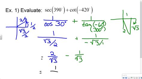 Saxon Advanced Math Lesson 41 Reciprocal Trig Functions Youtube