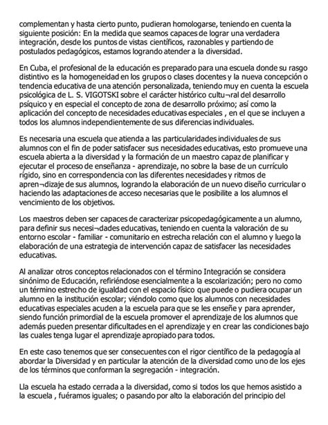 La Diversidad Y El Proceso Docente Educativo Pdf