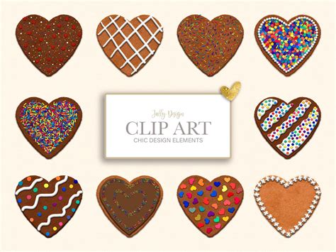 Heart Cookies Clip Art Graphic By Jallydesign Creative Fabrica