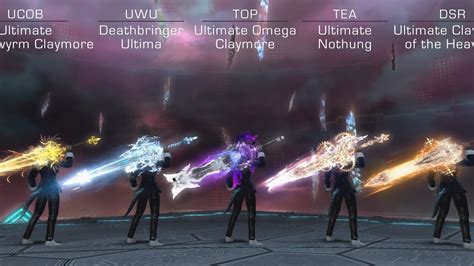 Ffxiv All Ultimate Weapons Showcase Ucob Uwu Tea Dsr Top Side By