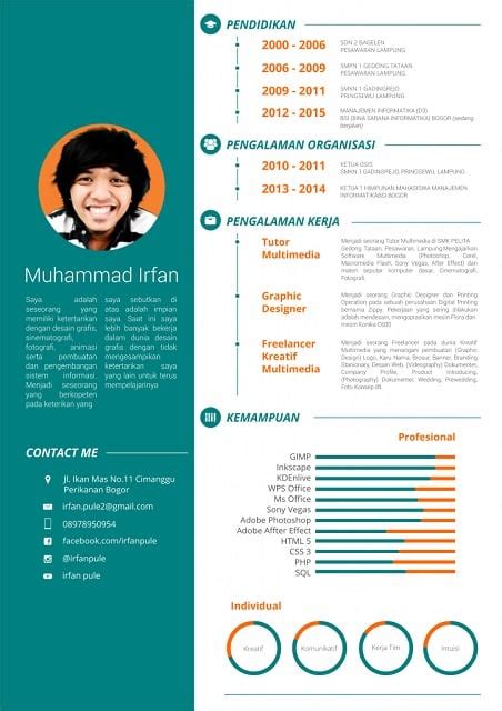 Contoh Cv Menarik Bahasa Indonesia Mosaicone - Riset