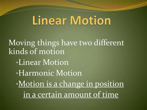 PPT - Linear Motion PowerPoint Presentation, free download - ID:6321405