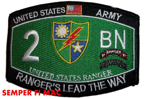 Us Army Rangers Patch 2 Ranger Battalion Ft Lewis 75th Ranger Regiment