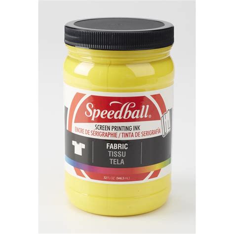 Yellow Speedball Fabric Screen Printing Ink Quart