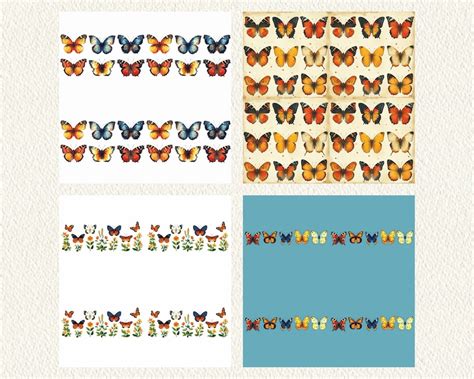 Butterfly Romance Pattern Seamless Digital Papers Tile Patterns