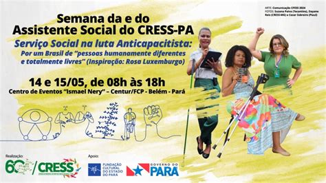 61ª SEMANA DA O ASSISTENTE SOCIAL DO CRESS PA o tema Serviço