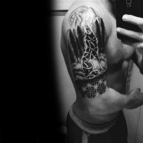 50 Celtic Wolf Tattoo Designs For Men - Knotwork Ink Ideas