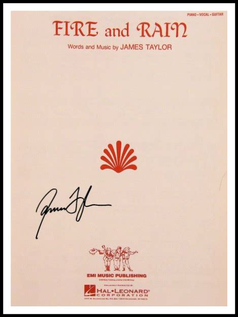 James Taylor, Fire and Rain, Sheet Music, rock star galleryROCK STAR ...