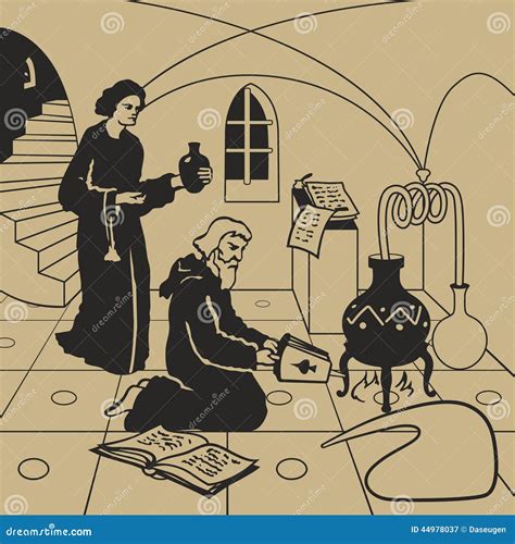Alchemy Stock Vector Illustration Of Mysterious Chemist 44978037
