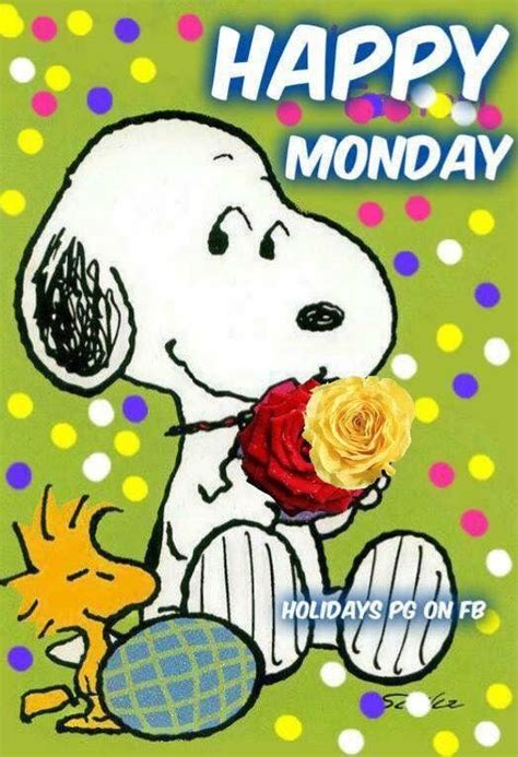 Peanuts Gang Happy Monday Snoopy Holiday Fictional Characters Mondays Funny Things