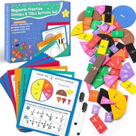 Amazon Pcs Magnetic Fraction Tiles Circles Set With Pen