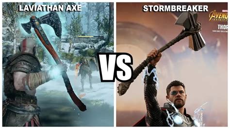 Kratos Axe Vs Stormbreaker Kratos Vs Thor Part 1 Youtube