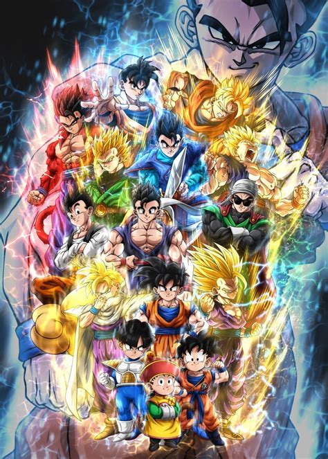 The Journey Of Gohan Poster By David Onaolapo Displate Dragon Ball Super Artwork Dragon