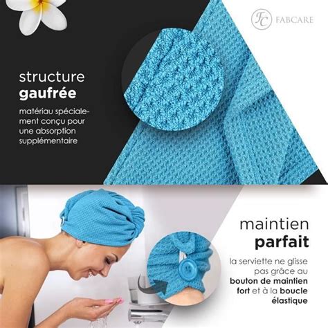 Serviette Microfibre Cheveux S Chage Rapide Dermatest Tr S Bien