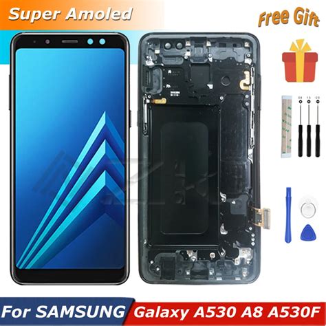 5 6 A530 With Frame For Samsung Galaxy A8 2018 LCD Display A530f A530DS