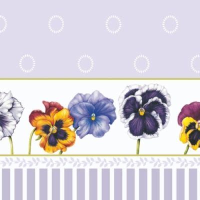 An Image Of Colorful Flowers On A White And Purple Striped Background