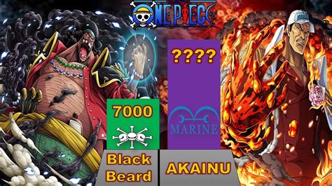 Akainu Vs Blackbeard Power Level YouTube