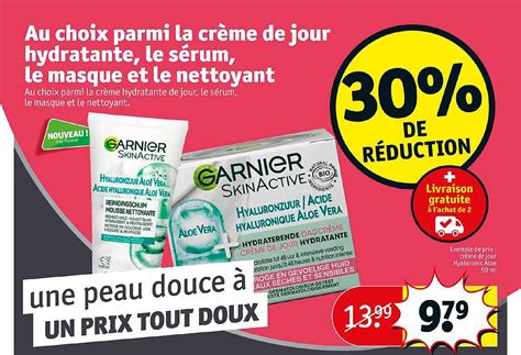 Promo Le Crème De Jour Hydratante Le Sérum Le Masque Et Le Nettoyant