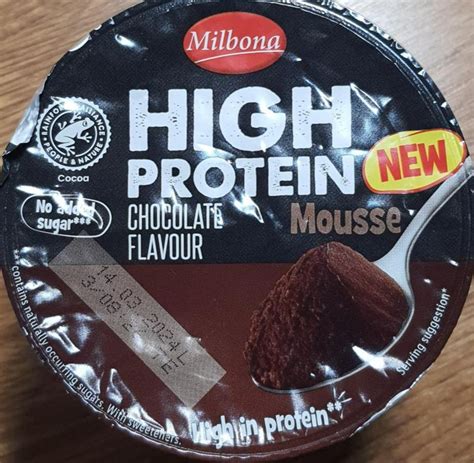 High Protein Mousse Chocolate flavour Milbona kalórie kJ a nutričné