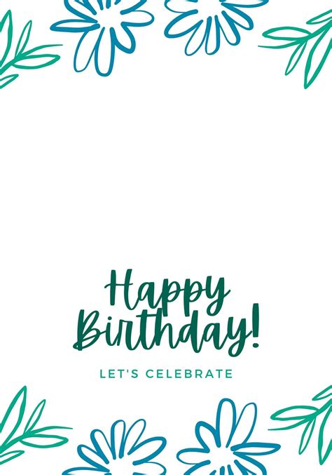 Quarter Fold Birthday Card Template Mightyprintingdeals