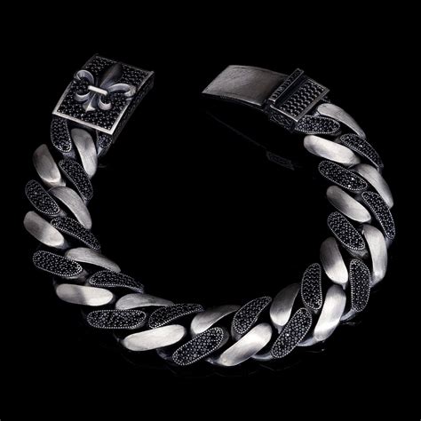 Fleur De Lys Gourmet Bracelet, High-quality 925k Silver Bracelet With