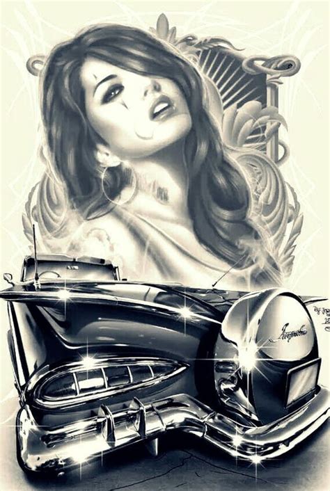 Pin By Carolyn Dotario On Lowrider Art Lowrider Art Chicano Drawings