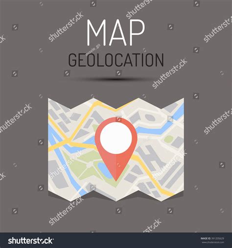 Map Geotag Concept Geolocation Geographic Positioning Stock Vector ...