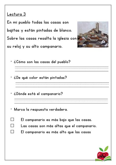 Lecturitas sencillas para trabajar la comprensión lectora