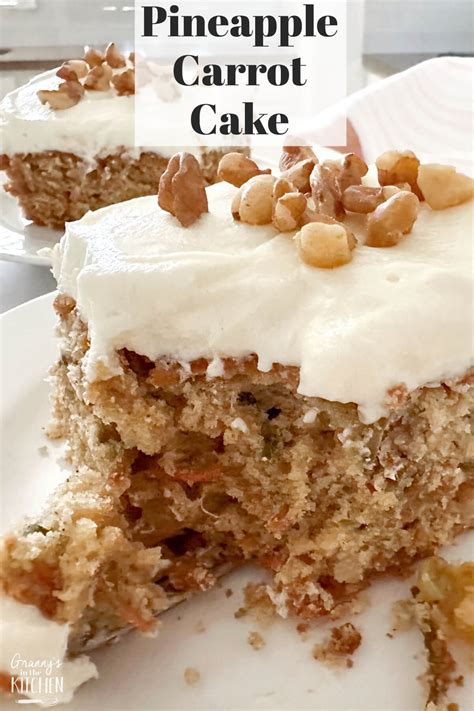 Old Fashioned Carrot Cake With Pineapple Grannys In The Kitchen