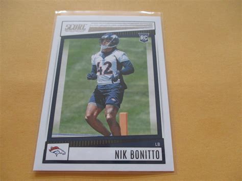 Mavin NIK BONITTO 2022 PANINI SCORE FOOTBALL RC CARD 317 LB DENVER