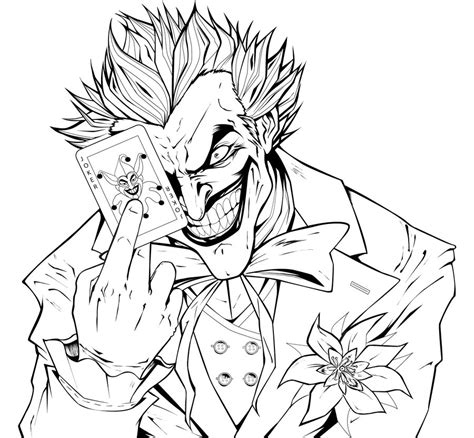 Joker Line Drawing At Getdrawings Free Download