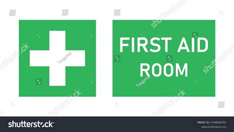 First Aid Room Emergency Sign Vector Stock Vector (Royalty Free ...