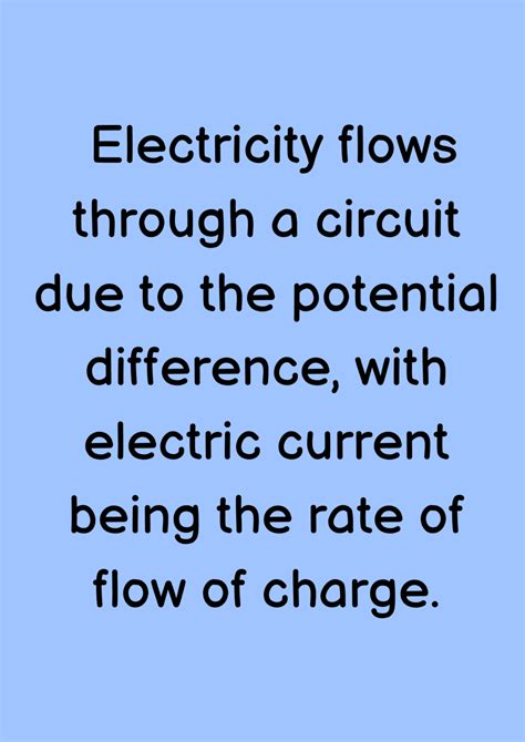 Flashcard Electricity Flashcard Science Class