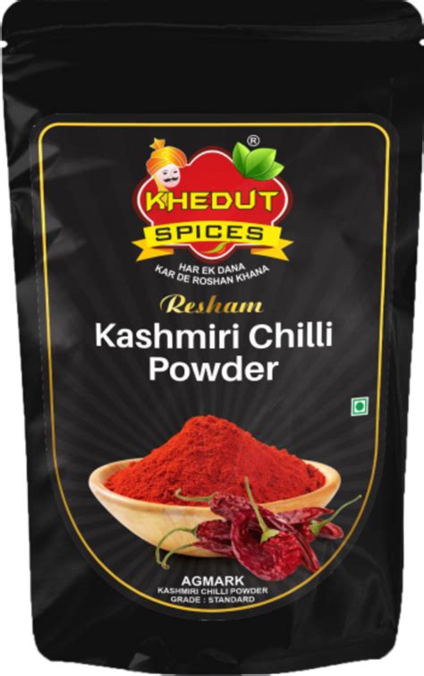 Khedut Spices Resham Kashmiri Chilli Powder Packaging Size G At