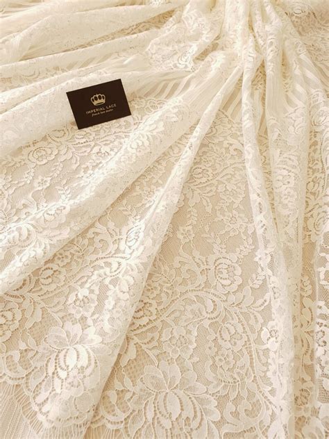 Ecru Lace Fabric Embroidered Lace French Lace Wedding Lace Etsy