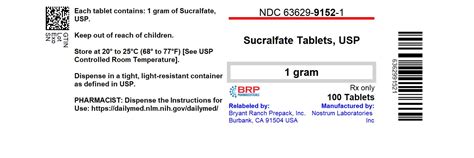 Dailymed Sucralfate Tablet