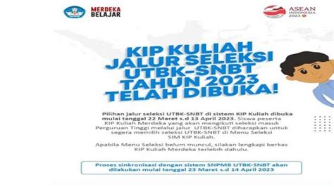 Syarat Link Dan Cara Daftar Kip Kuliah Jalur Utbk Snbt Insan