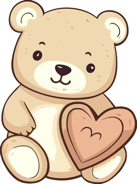 Teddy Bear Holding Heart 38115735 Png