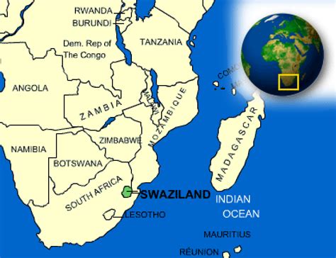 Map of Eswatini. | - CountryReports