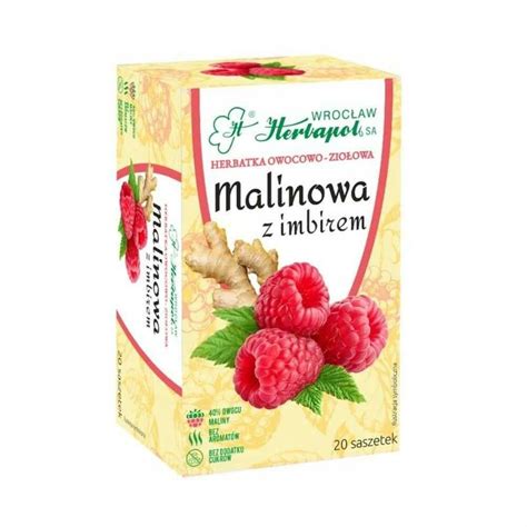 Herbatka Owocowo Ziołowa MALINA Z IMBIREM 50 g 20x 2 5 g Herbapol