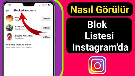 Instagram da Blok Listesi Nasıl Görülür Instagram da Engellenen