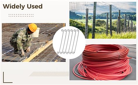 1000 Pcs Double Loop Rebar Ties 6 Inch 16 Gauge Galvanized Iron Wire