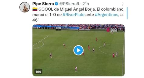 Miguel Ángel Borja puso el único gol del River ante Argentina Juniors