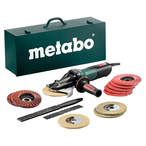 Metabo Flat Head Angle Grinder Wevf Quick Inox Set Rsis